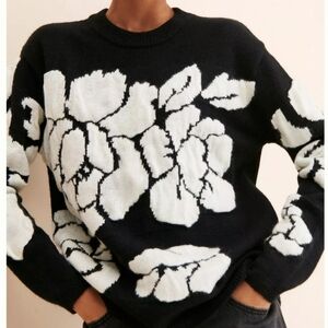 Anthropologie Ciebon Emilia Printed Sweater